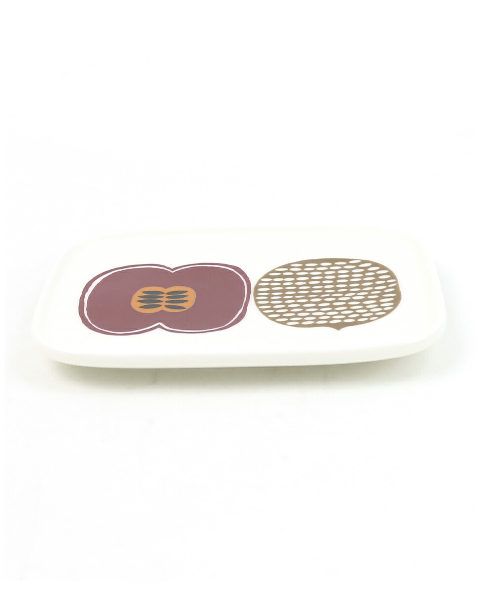 楽天市場 マリメッコ Marimekko コンポッティ柄 皿 スクエアプレート Kompotti Plate 12 15cm レディース 1f W Etre Par Bleu Comme Bleu