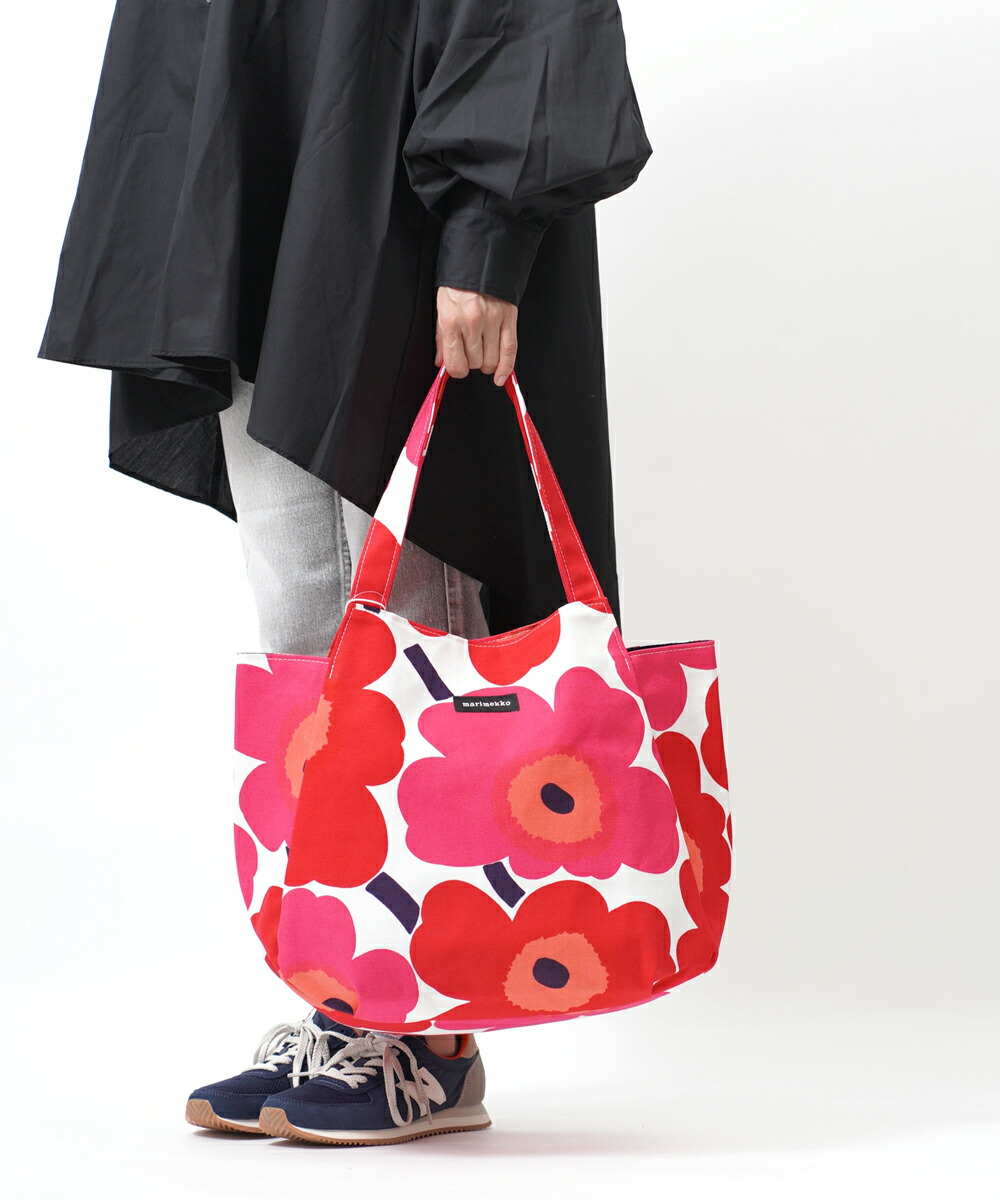 楽天市場 マリメッコ Marimekko 日本限定 コットンキャンバス ウニッコ柄 トートバッグ Huvirus Unikko Japan レディース Jp Etre Par Bleu Comme Bleu