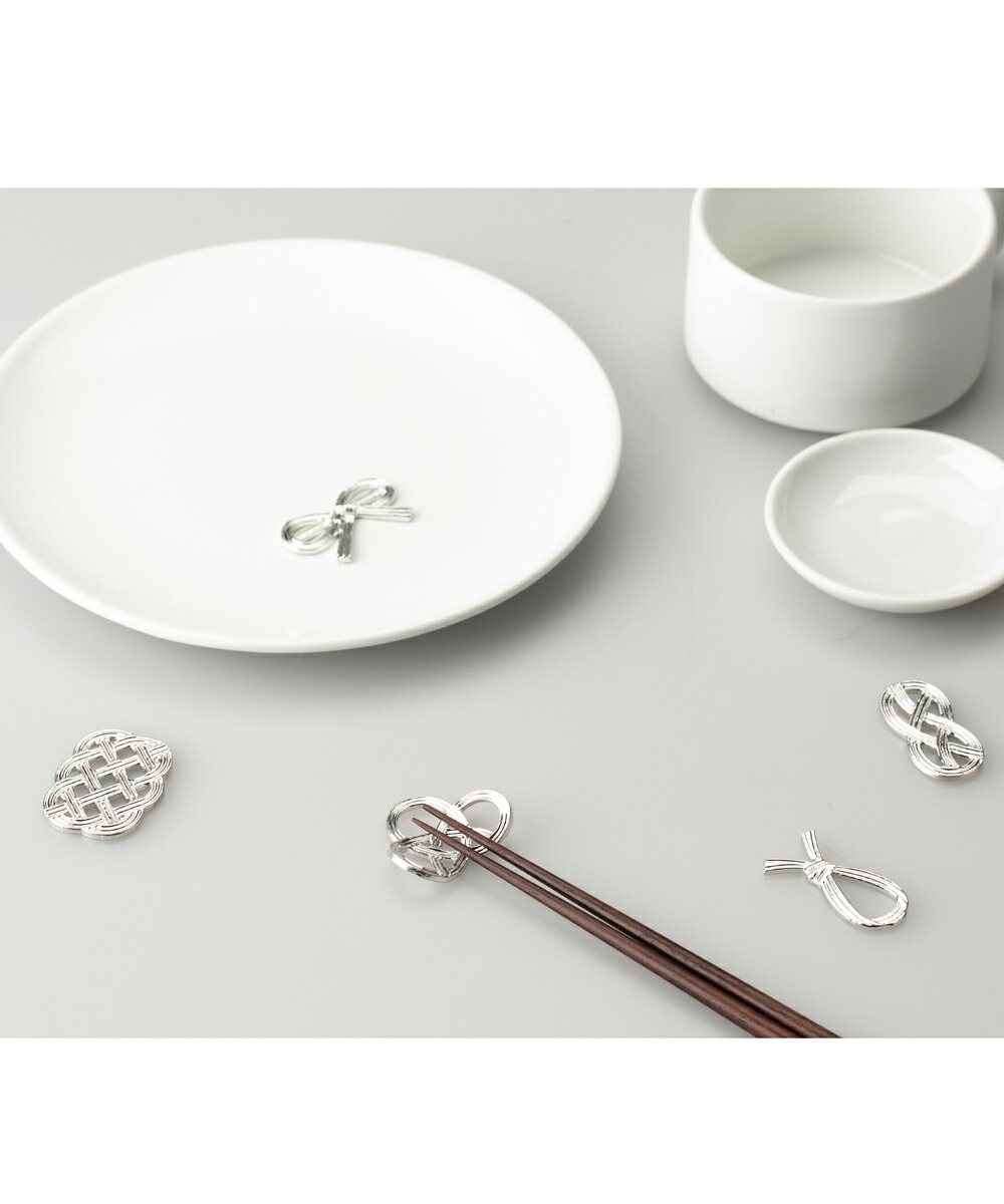 【LINEクーポン有】ノウサク 能作/NOUSAKU 錫製 箸置 カトラリーレスト 結び 5ヶ入り・CHOPSTICK-K-4702301(レディース)(1F-W)