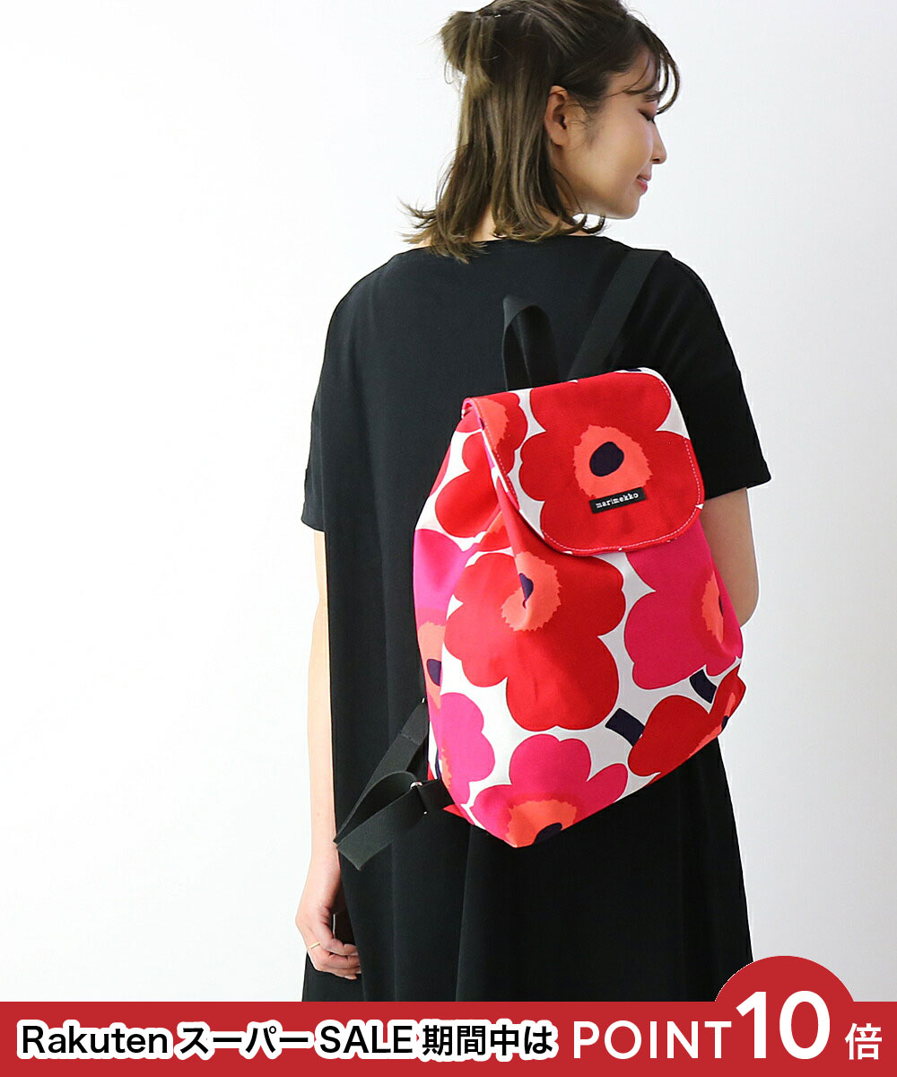 マリメッコ Marimekko ウニッコ 日本限定 コットンキャンバス ウニッコ Unikko柄 リュック バックパック バッグ ウニッコ Unikko Nippu Unikko レディース Jp Etre Par Bleu Comme Bleu マリメッコ リュック バックパック ウニッコ Nippu