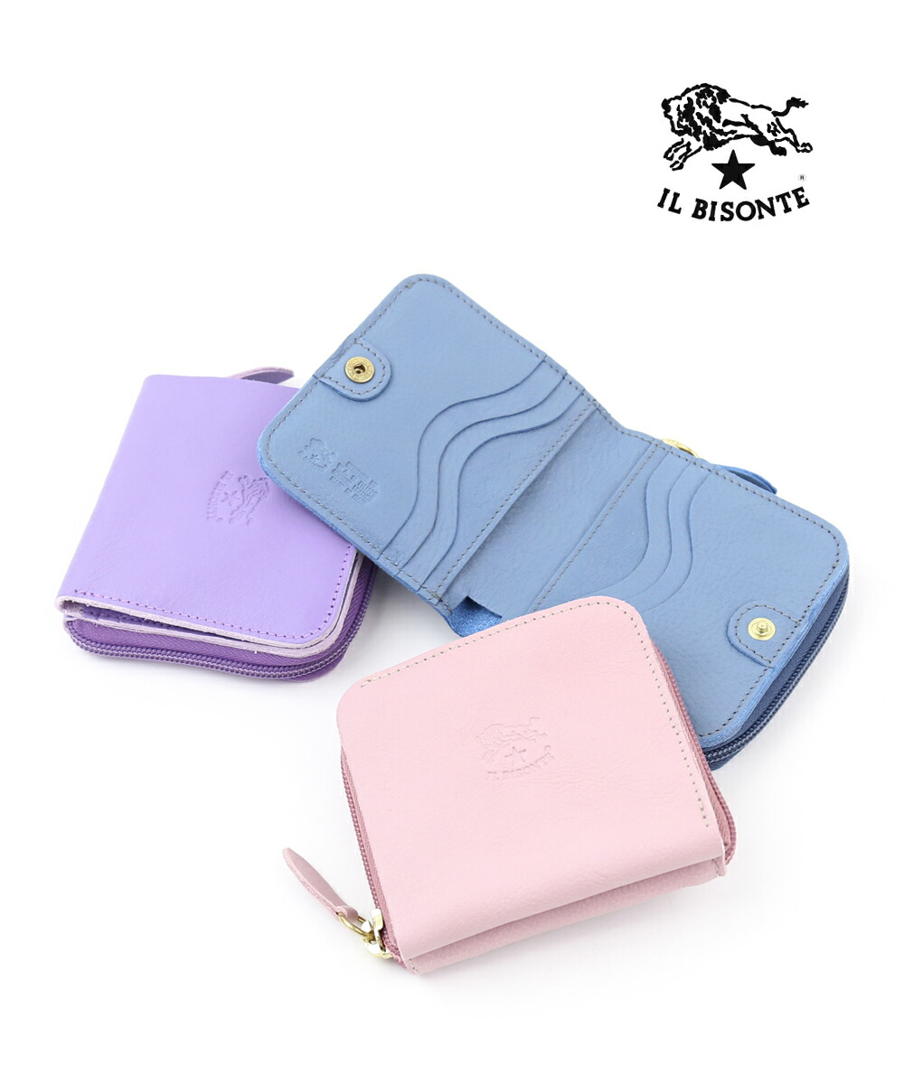 イルビゾンテ 二つ折り財布 Il Bisonte レザー ラウンドファスナー 財布 ケース 二つ折り財布 ミニウォレット Il メンズ レディース クーポン対象外 Etre Par Bleu Comme Bleu イルビゾンテ 二つ折り財布 ミニウォレット