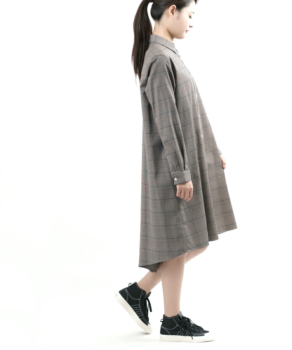 在庫一掃 Fred Perry フレッドペリー グレンチェック シャツワンピース Shirt Dress シャツドレス F8608 レディース 輝く高品質な Greenzonwheelz Com