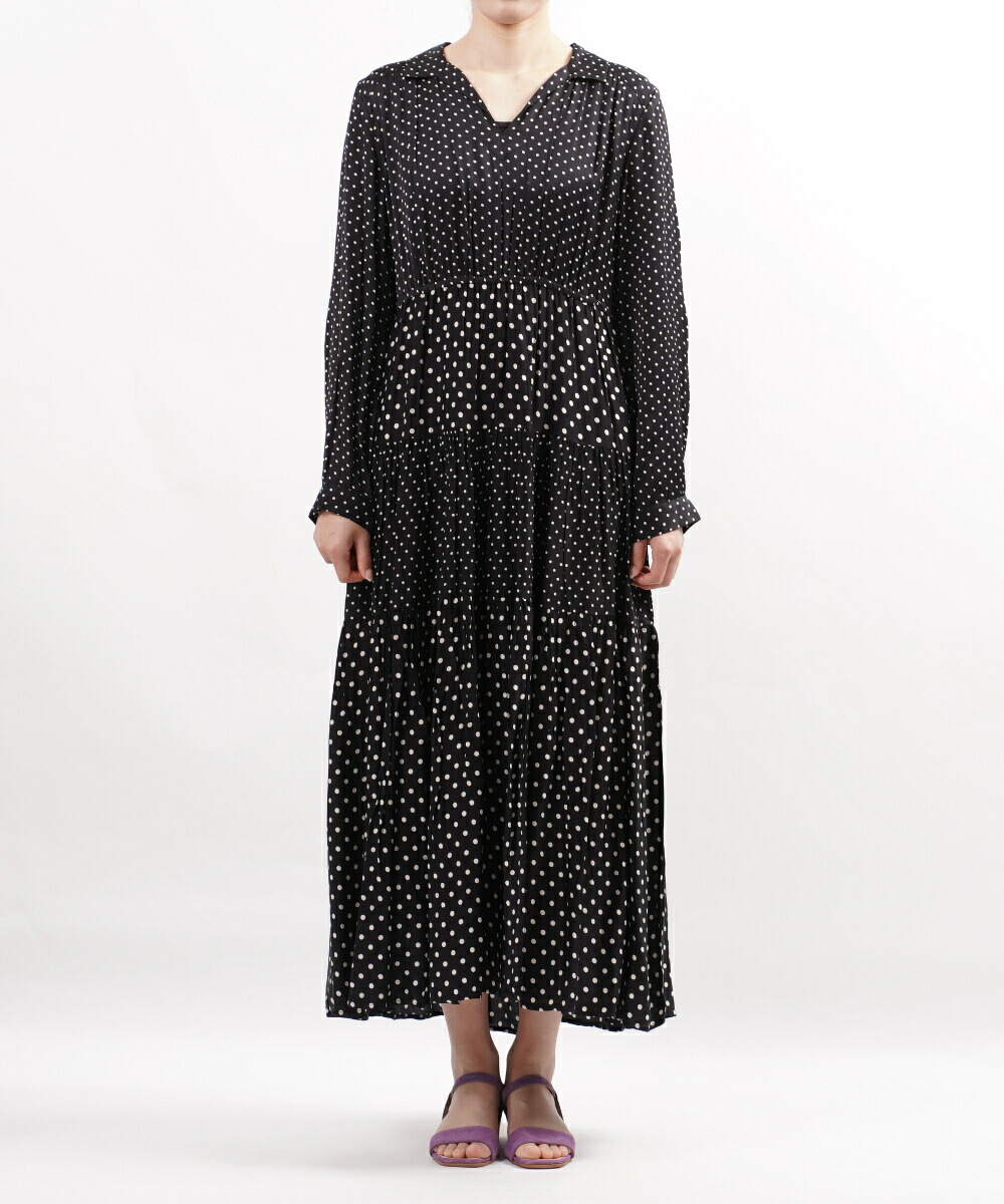 ヌキテパ Ne Quittez Pas モダールサテン ぽちガウン ティアードワンピース ロングワンピース Modal Satin Dot Print Dress gc1 レディース Last 1 Colegiovictorhugo Cl ヌキテパ Ne Quittez Pas モダールサテン ぽちガウン ティアードワンピース ロングワンピース Modal Satin Dot Print Dress gc1 レディース Last 1 Colegiovictorhugo Cl