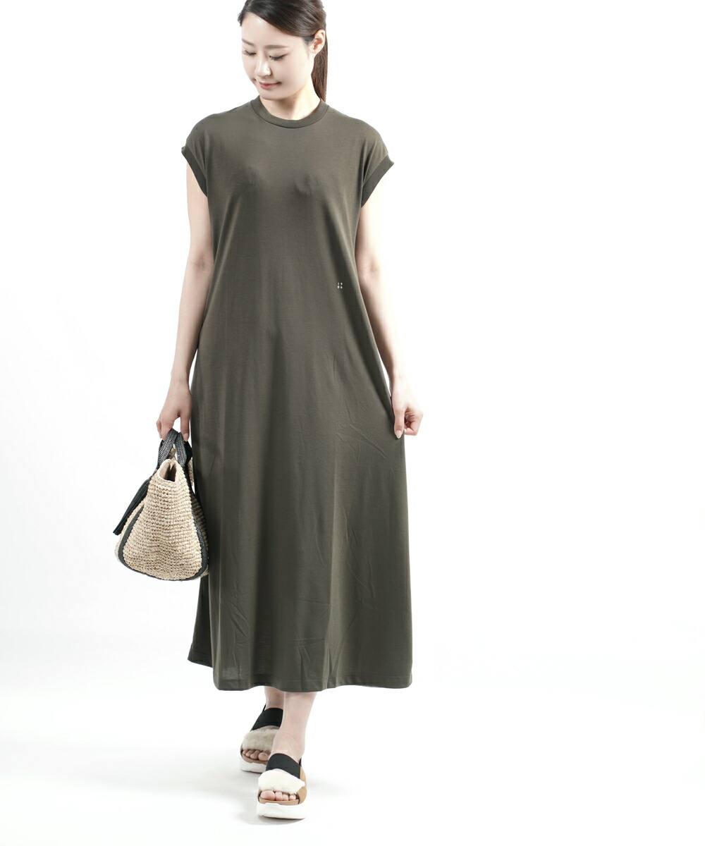 ロングワンピース フレンチスリーブ ジムフレックス ワンピース ロングワンピース フレアワンピース 送料無料 Gymphlex 国内正規品 リサイクルポリエステルジャージィ フレンチスリーブ ジムフレックス 21年春夏新作 レディース ロング