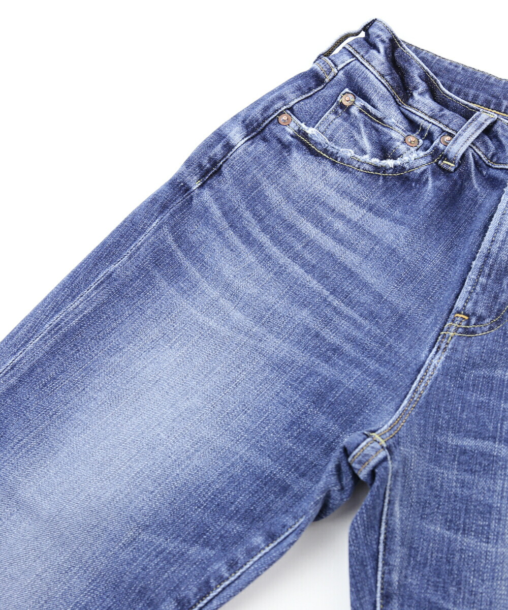 赤み歌留多 Red Card 綿伸ばすこと イージーテーパード デニム下穿 ジーンズ Happiness ハピネス レディース バウチャー客体表 Daemlu Cl