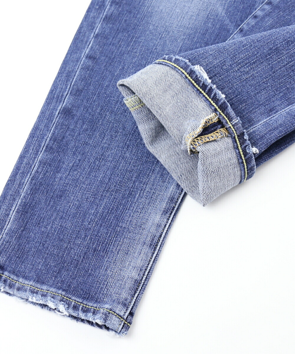 赤み歌留多 Red Card 綿伸ばすこと イージーテーパード デニム下穿 ジーンズ Happiness ハピネス レディース バウチャー客体表 Daemlu Cl