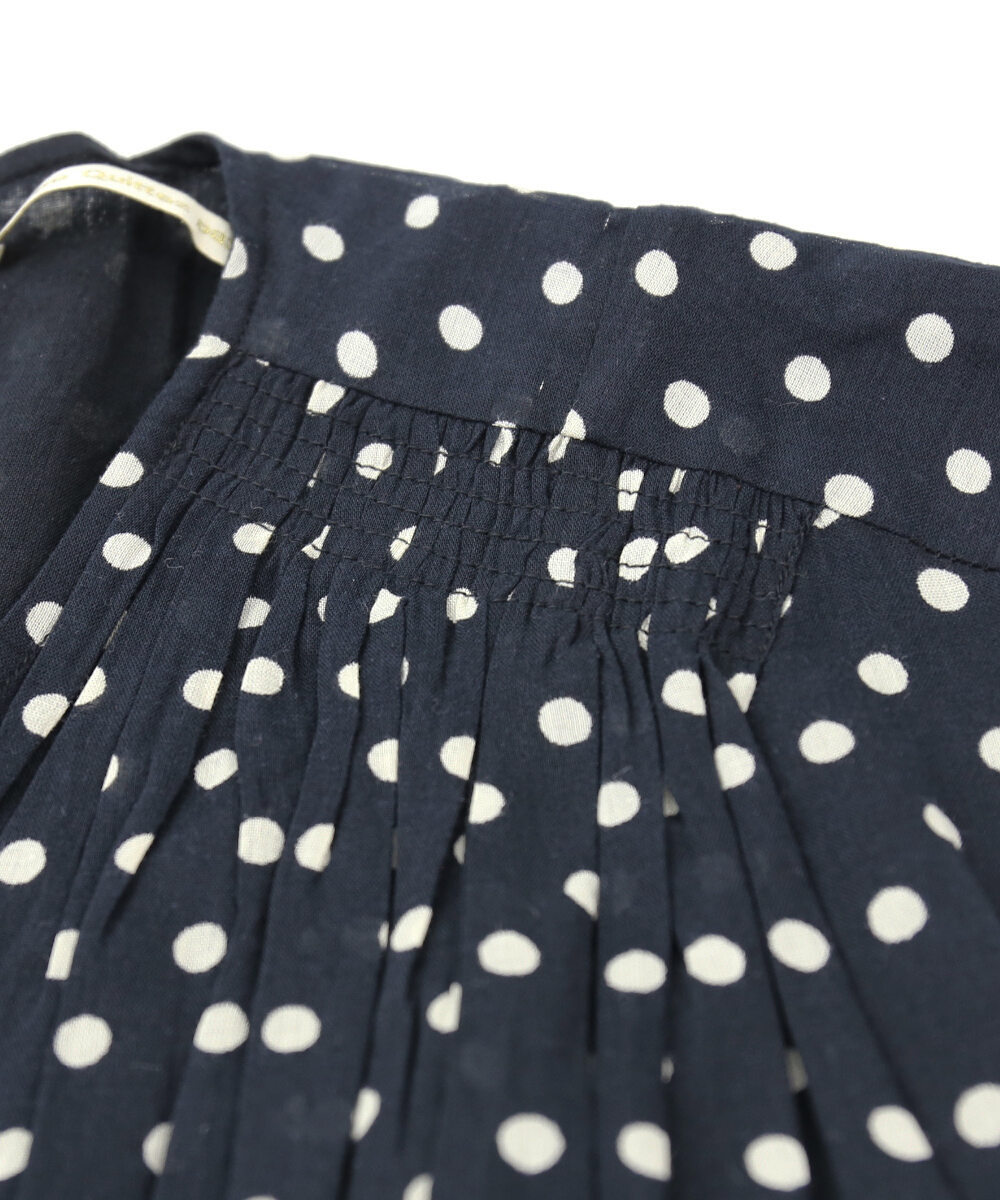 C Voile Dot Print ヌキテパ Dress 国内正規品 ロングワンピース 送料無料 ロングワンピース 21年春夏新作 Quittez Pas コットンボイル Sleeveless ノースリーブワンピース Panel Off ヌキテパ Ne Quittez Pas コットンボイル ドット