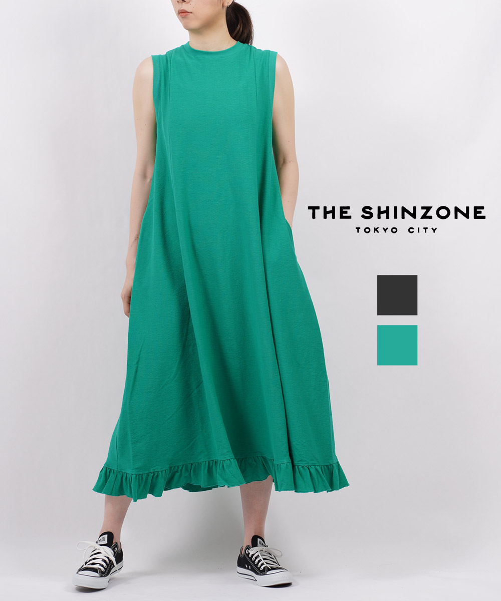 楽天市場 ザ シンゾーン The Shinzone コットン フリルヘム ノースリーブワンピース ロングワンピース Frill Hem Dress 21mmscu24 レディース クーポン対象外 Etre Par Bleu Comme Bleu