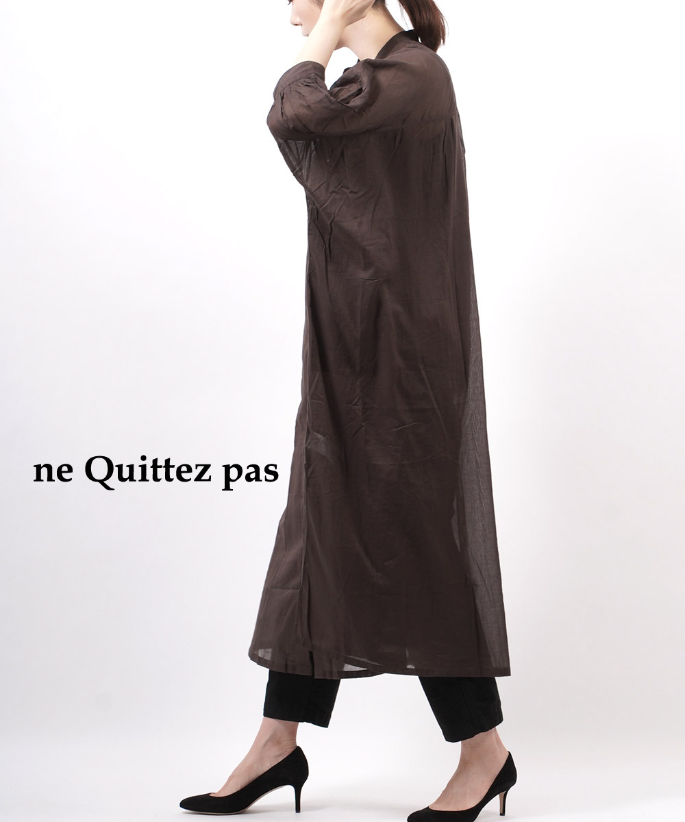 楽天市場 ヌキテパ Ne Quittez Pas コットンボイル オーバーサイズ シャツワンピース ロングワンピース Cotton Voil Plain Shirts Dress ca2 レディース Etre Par Bleu Comme Bleu
