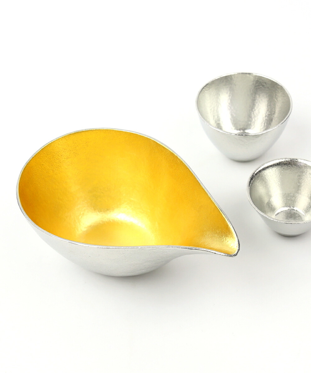 【LINEクーポン有】ノウサク 能作/NOUSAKU 錫製 酒器 片口 大 金箔 511210・SAKEPITCHER-L-G-4702302(レディース)(1F-W)｜etre！par bleu comme bleu