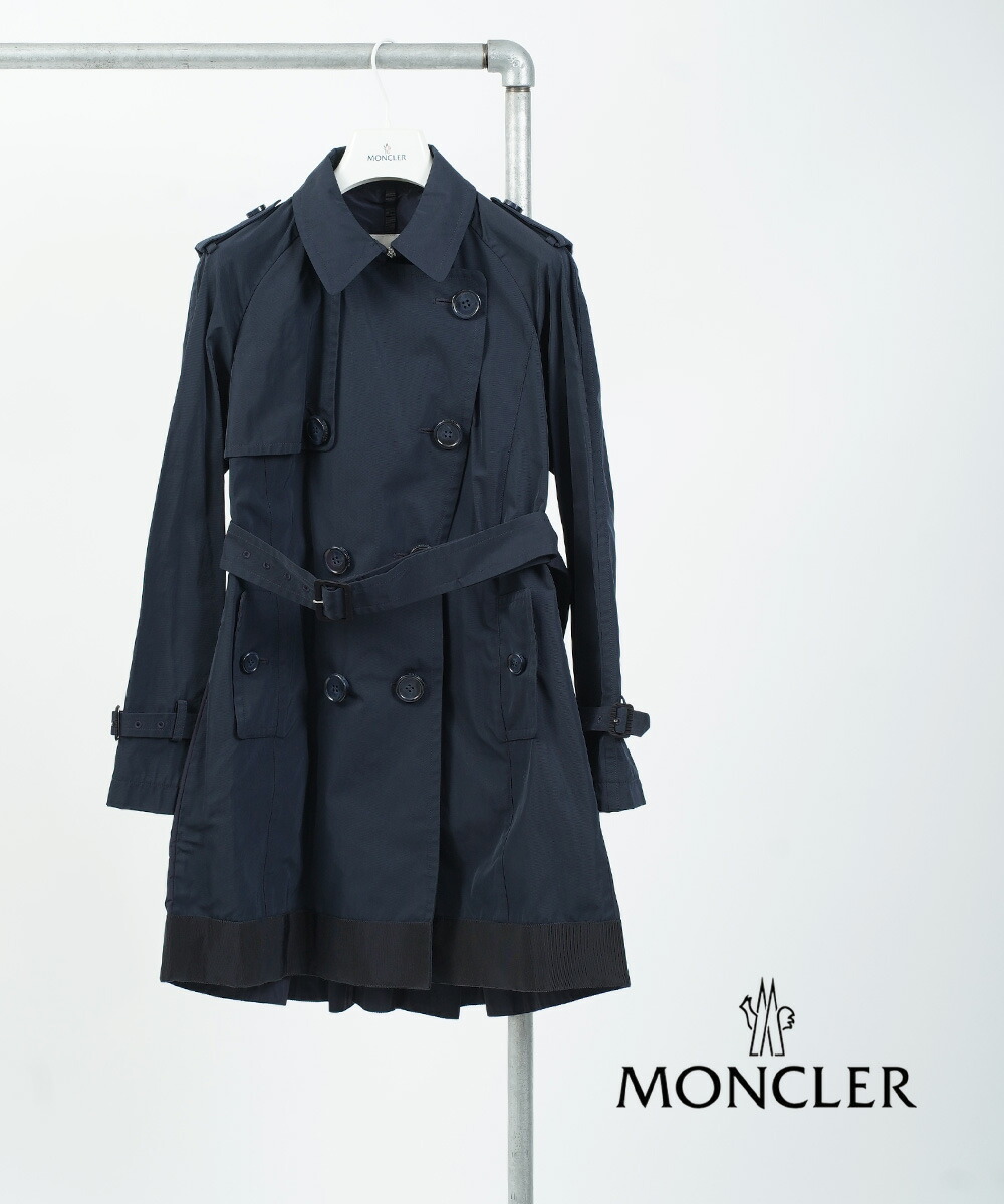 楽天市場】【50%OFF】【LINEクーポン有】モンクレール MONCLER トレンチコート コート トレンチ スプリングコート ネイビー ベルト付き  Aライン レース 上品 フェミニン・DURENETTE-2011501(レディース)(◎) : etre！par bleu comme bleu