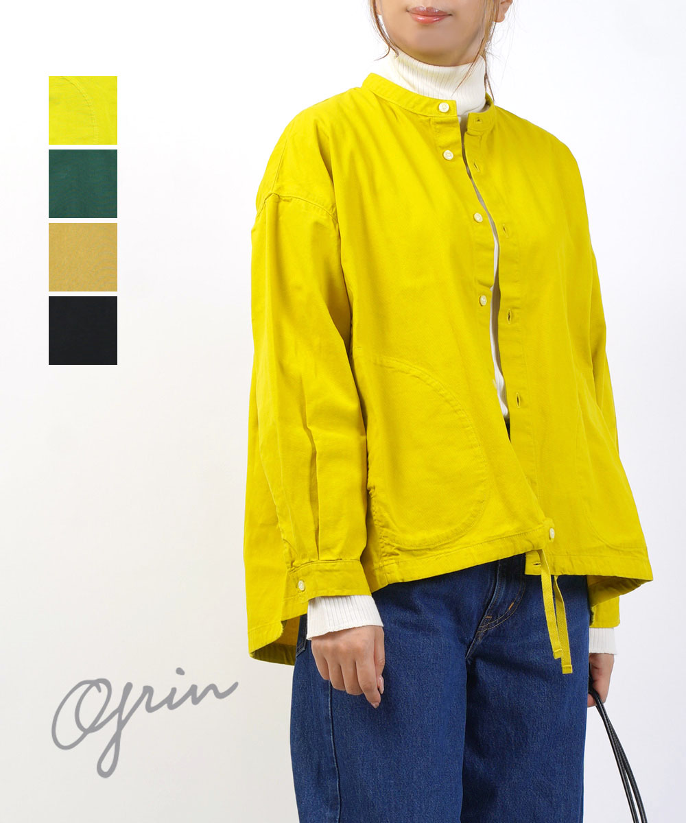 【楽天市場】【40%OFF】【LINEクーポン有】グリン grin シャツ 羽織り ブラウス トップス 綿 コットン ゆったり 無地 バンド ...