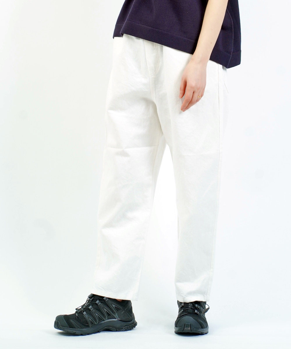 【30%OFF】【LINEクーポン有】トラヴァイユマニュアル TRAVAIL MANUEL デニム パンツ テーパードパンツ ゆったり ウエストゴム 綿 麻 アンクル丈 シンプル・5072-3262501(レディース)|etre!par bleu comme bleu