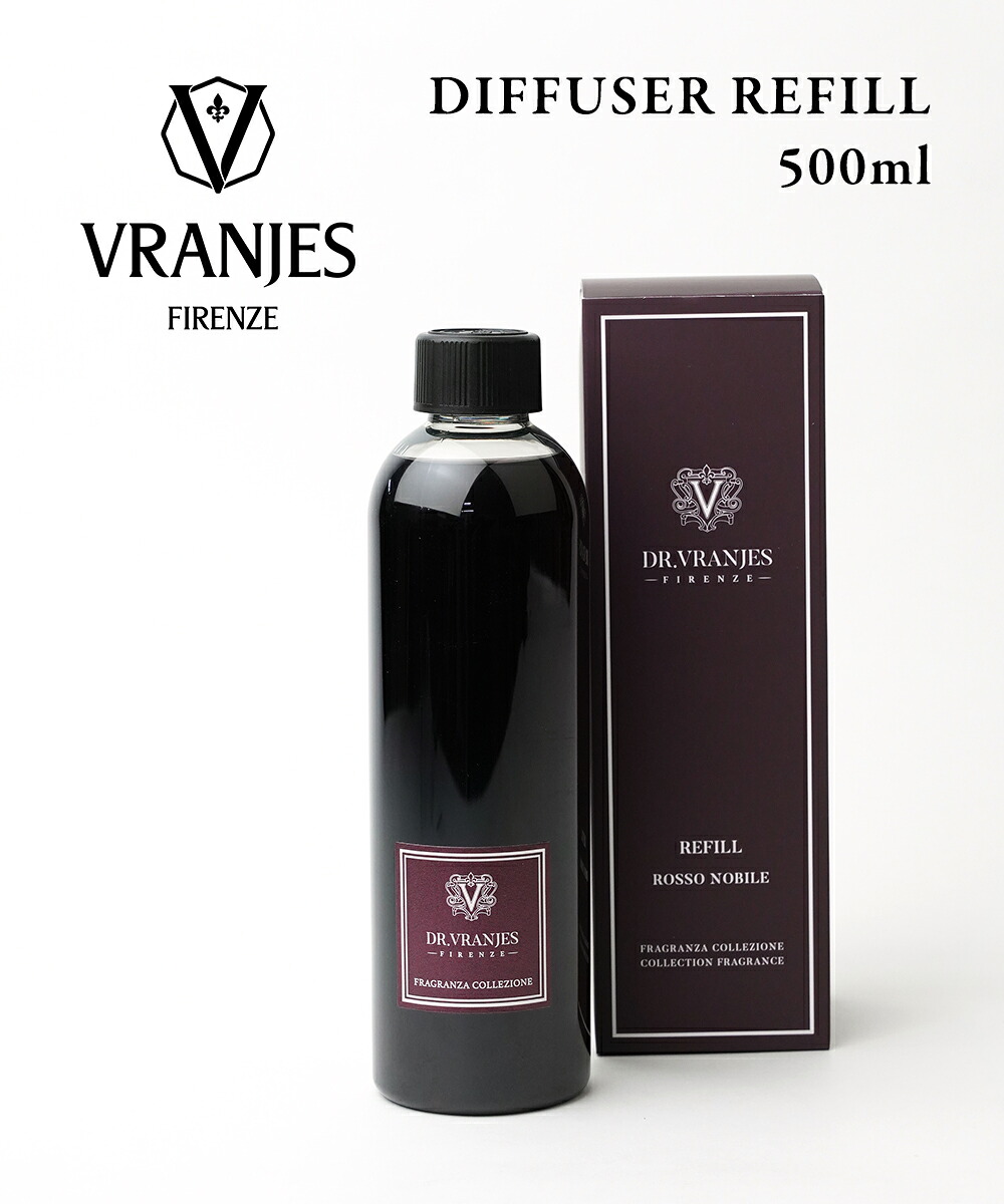 【LINEクーポン有】【2026年春夏新作】ドットール・ヴラニエス DR. VRANJES ルームフレグランス ロッソ ノービレ アロマ 正規品 ディフューザー リフィル 詰め替え用 500ml・DF013529-4512601(レディース)(sg)
