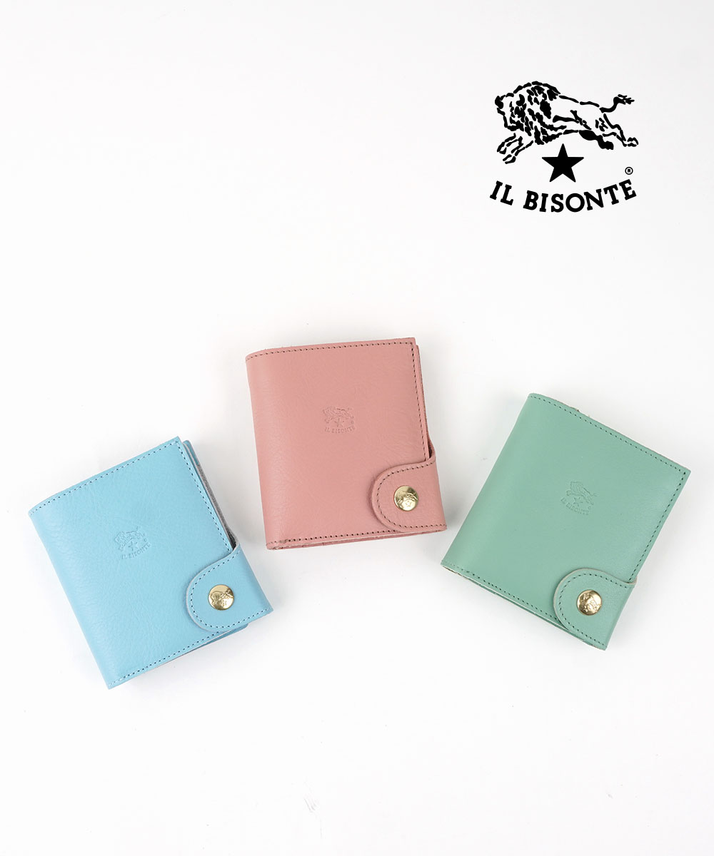 【LINEクーポン有】イルビゾンテ IL BISONTE 財布 二つ折り 二つ折り財布 正規品 本革 牛革 カード入れ 折りたたみ ビジネス おしゃれ シンプル イタリア製・54262306941-0062601(メンズ)(レディース)
