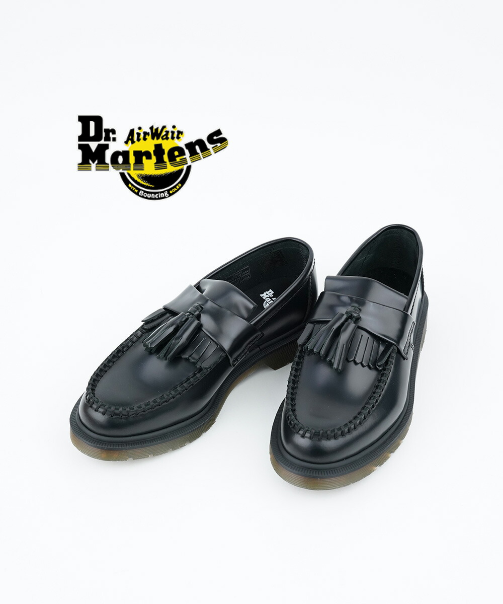 【LINEクーポン有】ドクターマーチン Dr.Martens ローファー シューズ 靴 エイドリアン レザー 牛革 厚底 タッセル 定番 人気 ブラック 黒・ADRIAN-5192601(レディース)｜etre！par bleu comme bleu