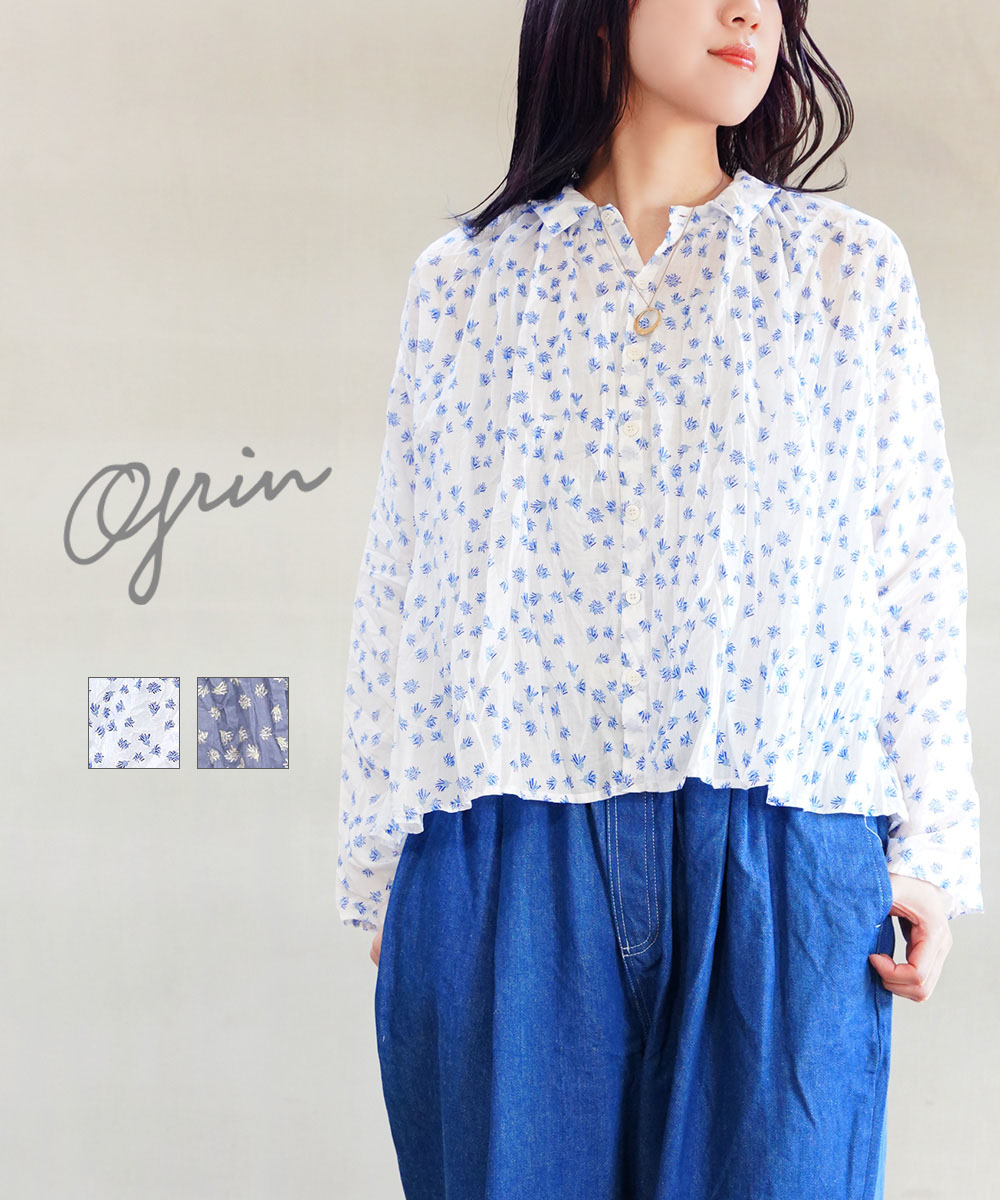 【楽天市場】【20%OFF】【LINEクーポン有】【2026年春夏新作】グリン grin シャツ トップス 羽織り 長袖 花柄 フラワー 綿 ...