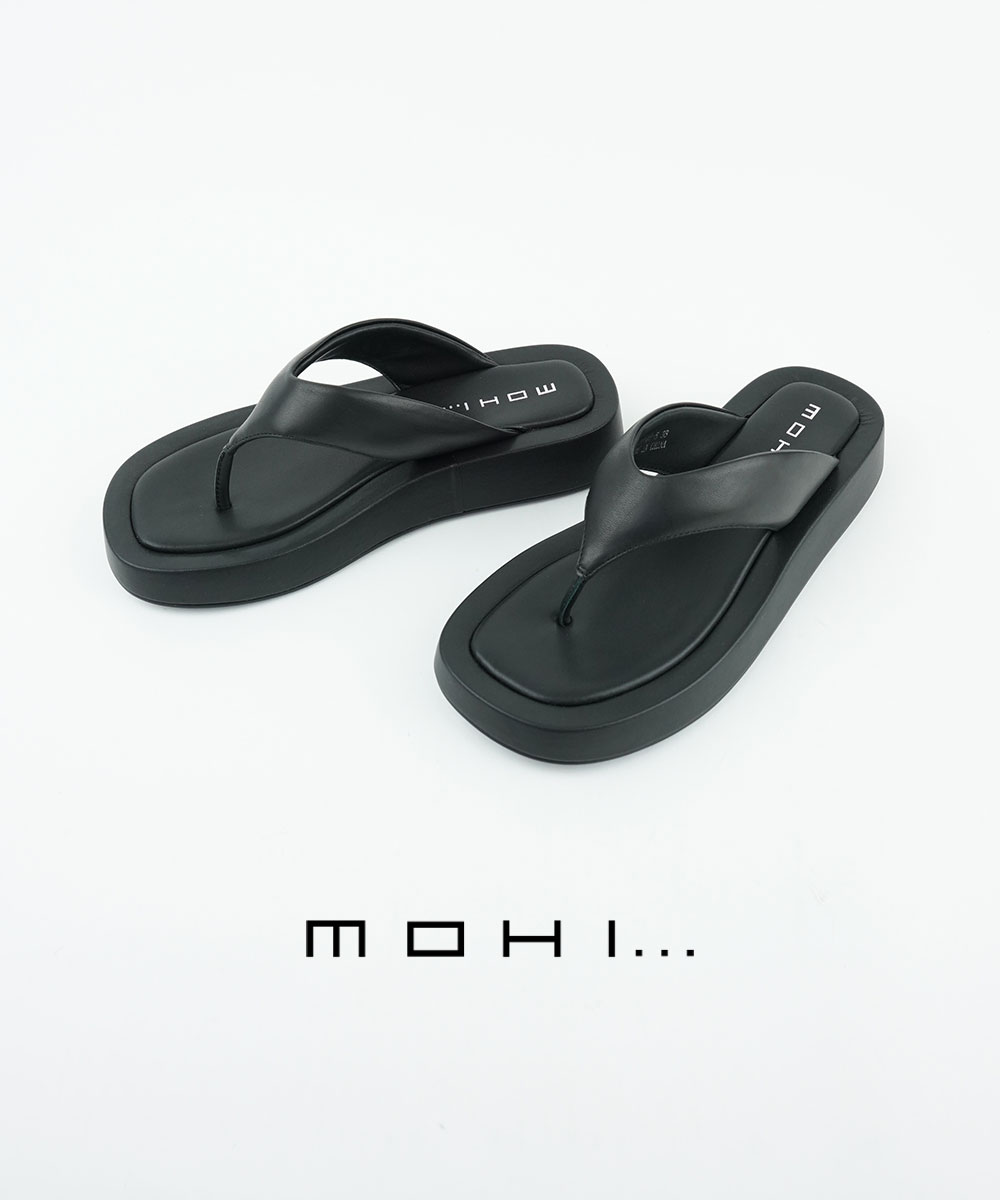 【30%OFF】【2026年春夏新作】モヒ MOHI サンダル トングサンダル シューズ レザー 厚底 ビーチサンダル 履きやすい 歩きやすい シンプル 大人 カジュアル リゾート きれいめ・1-22065-5-SE-0242601(レディース)｜etre！par bleu comme bleu