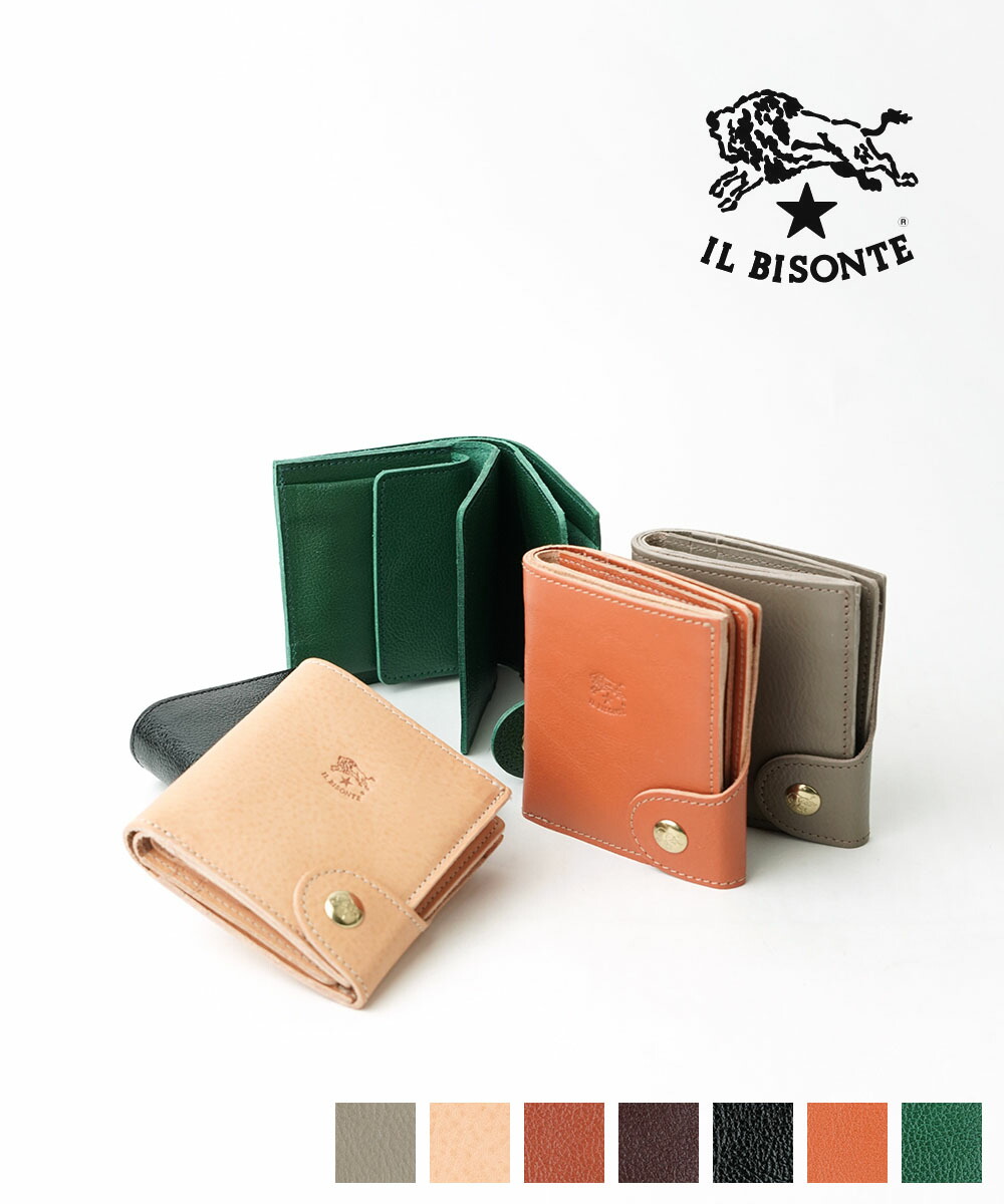 【2026年春夏新作】イルビゾンテ IL BISONTE 財布 二つ折り財布 ミニ財布 正規品 レザー 牛革 小さめ イタリア製 ギフト プレゼント お祝い シンプル・54252305441-0062601(メンズ)(レディース)｜etre！par bleu comme bleu 27,720円