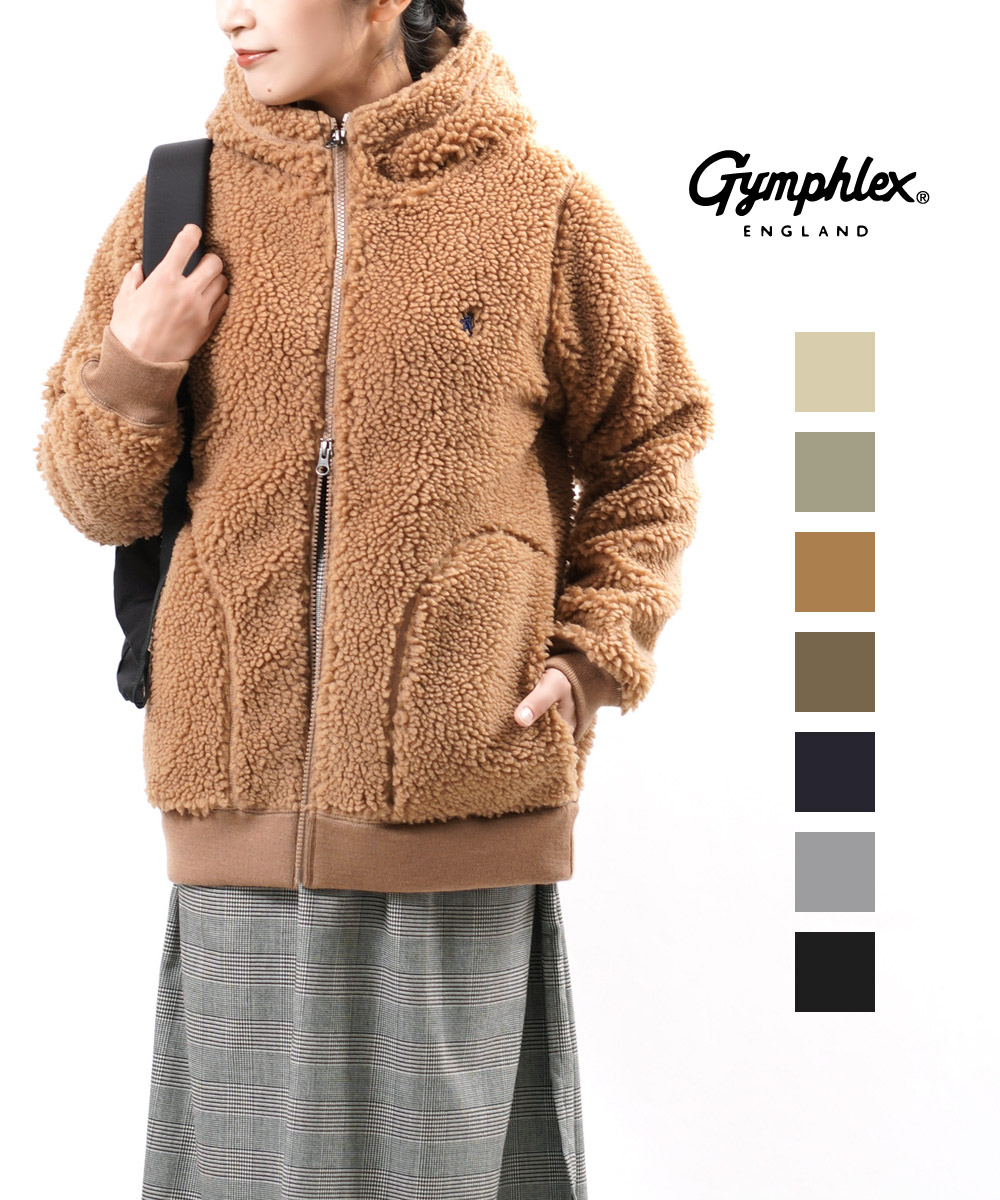 楽天市場 ジムフレックス Gymphlex ジップアップ ボアフードジャケット ボアパーカー J 13pl メンズ レディース Jp Etre Par Bleu Comme Bleu