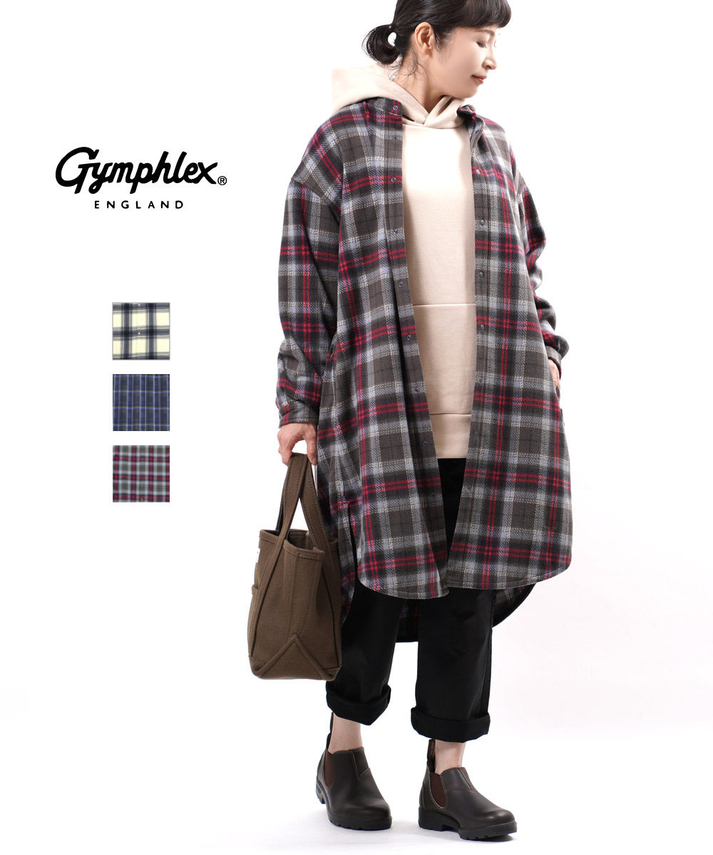 適当な価格 ジムフレックス Gymphlex サーマルインサレーション フリースチェック スタンドカラー バンドカラー フリースシャツワンピース チェックワンピース J 1449lis レディース Jp Fucoa Cl