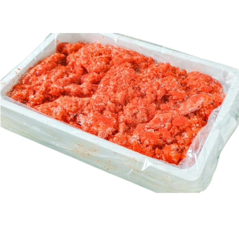 【朝市場直行】博多屋　冷凍たらこ・明太子　辛子明太子（並切）2kg位　ロシアほか 【冷凍】