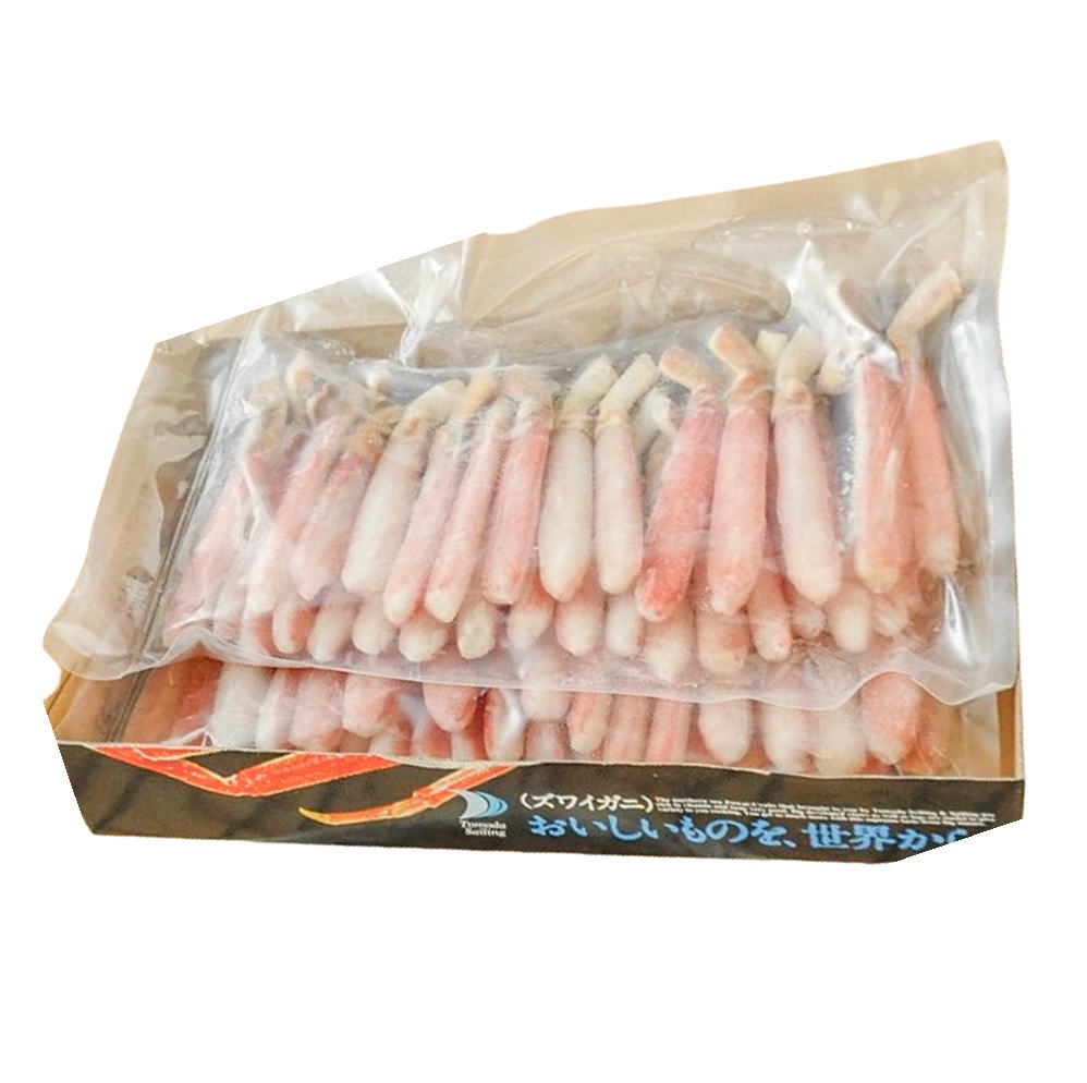 【朝市場直行】蟹　ズワイ生冷棒ポーション（2L）51-60本箱入り　ロシアほか　1000g位【冷凍】2810