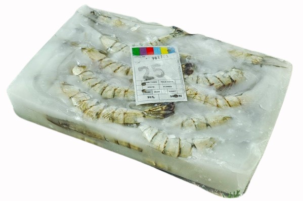 【朝市場直行】エビ　有頭殻付きブラックタイガー（入数25尾）ベトナムほか 1.3kg位【冷凍】351523