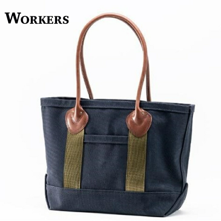 バッグ Workers Leather Handle Tote Bag Navy WORKERS Leather Handle Tote Bag (navy - size M) – 2 old souls
