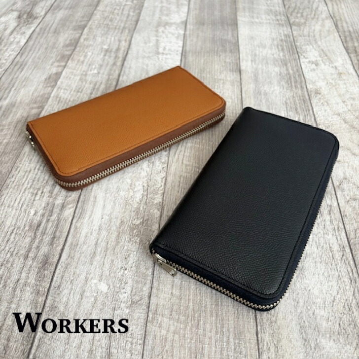 【ワーカーズ】 ロング ウォレット ノブレッサ 子ウシ WORKERS Long Wallet, Noblessa Calf ペリンガー 型押し 牛皮
