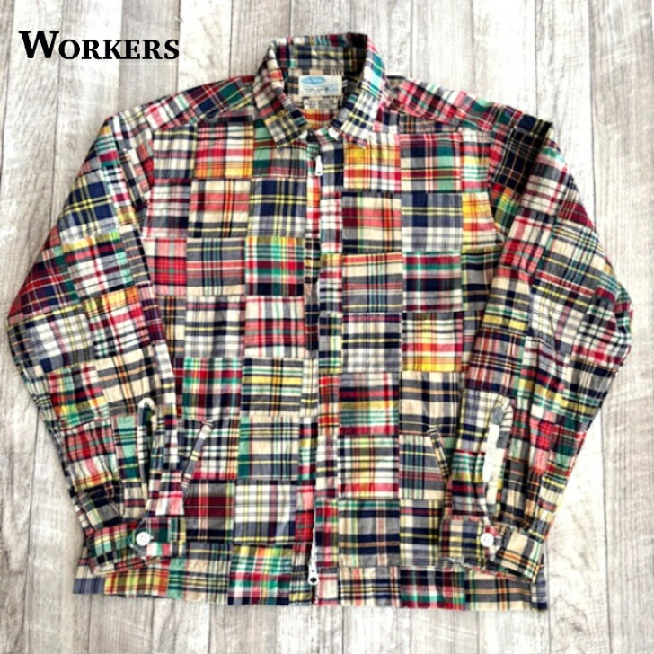 【ワーカーズ】 スイング トップ パッチワーク マドラス WORKERS Swing Top, Patchwork Madras