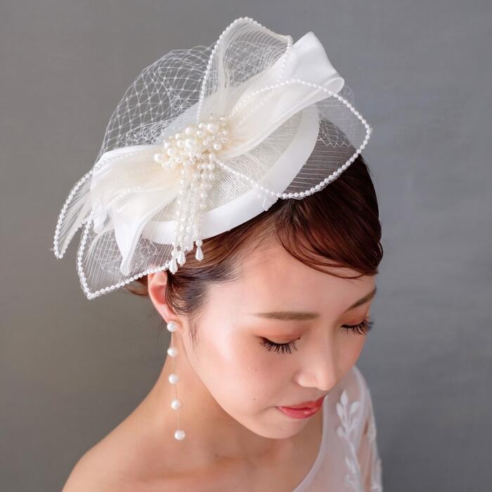 楽天市場】ウェディング ヘッドドレス【ケース付き】【 トークハット
