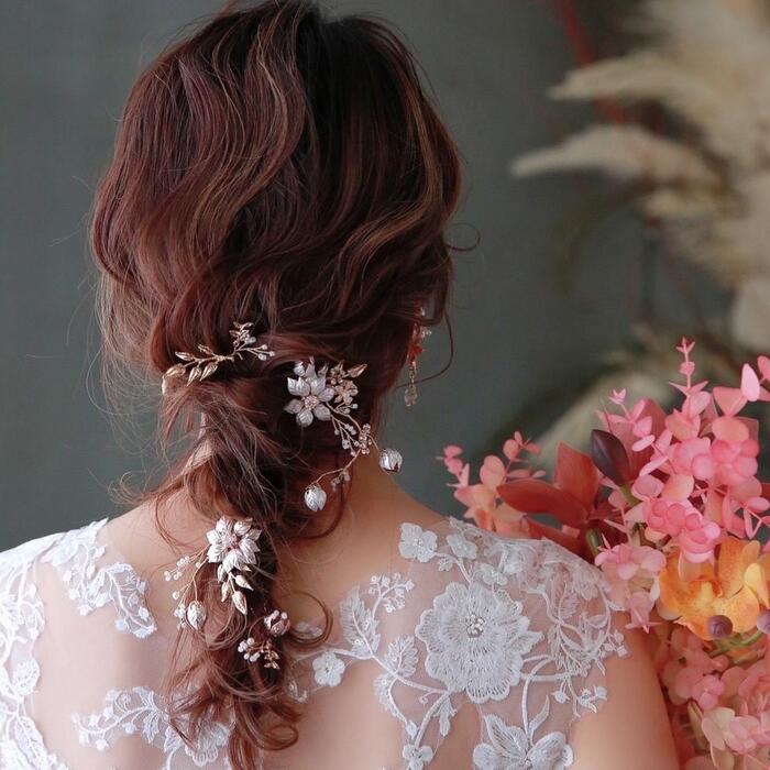 人気特価 ムーン スターダスト ヘアピン 4本 シルバー ブライダル 結婚式