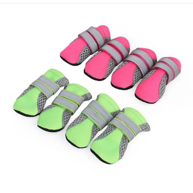 犬の靴 シューズ 靴下 1セット4個入り 通気 ペット 犬靴 犬 靴