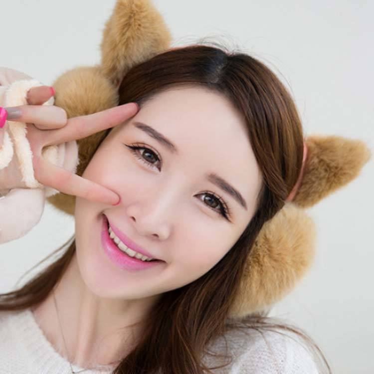 市場 軽くてあったか 耳あて ネコ耳イヤーマフ イヤーマフ ふわふわ もこもこ 耳当て 耳カバー