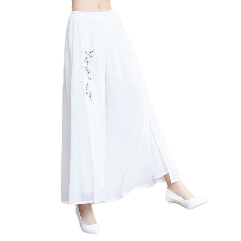 ワイドパンツ レディース ガウチョパンツ シフォン ふんわり ゆったり シフォン フレアパンツ ふんわりミモレ丈 スカンツ おしゃれ ボトムス 夏 春 涼しい サテン 体型カバー おしゃれ ロングパ