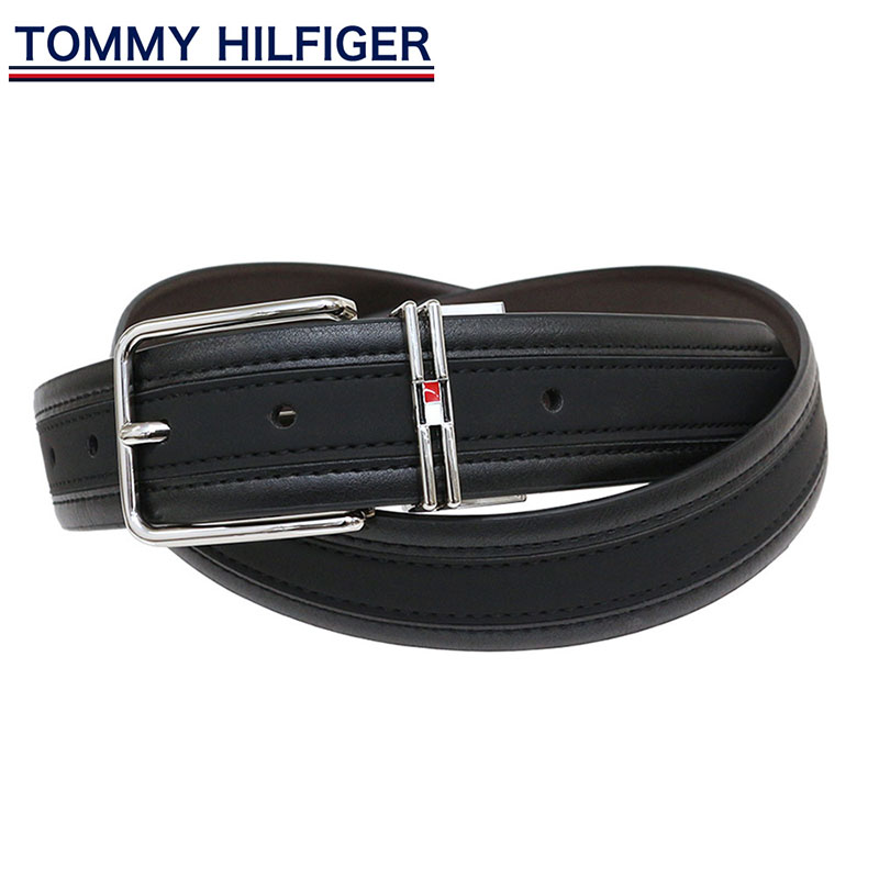 【Tommy Hilfiger】 トミー ヒルフィガー リバーシブルベルト 革小物 リバーシブルベルト メンズ リバーシブルベルト ブラック/ブラウン 11TL020036-014 人気 おすすめ おしゃれ ブランド プレゼント ギフト 父の日