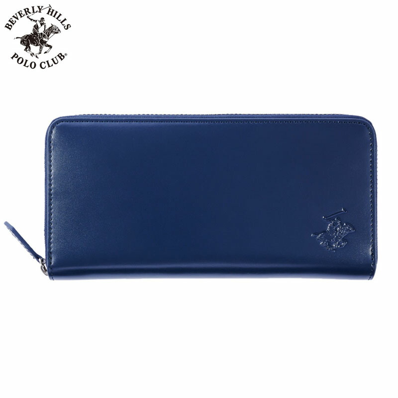 【BEVERLY HILLS POLO CLUB】 ビバリーヒルズ ポロ クラブ ラウンド長財布 長財布 ラウンド長財布メンズ ラウンド長財布 ネイビー/ブラック BHG-M1001-NV-BK 人気 おすすめ おしゃれ ブランド プレゼント ギフト 父の日