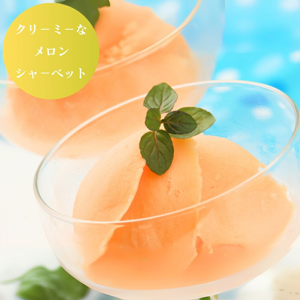 【お買い物マラソン ポイントアップ 最大20倍】 北海道 クリーミーな メロン シャーベット グルメ 食品 産地直送 国産 日本産 おいしい うまい [出産祝い 結婚祝い 内祝い 内祝 お返し 出産 結婚 香典返し ギフト プレゼント 春ギフト 新生活 おすすめ 短冊熨斗]