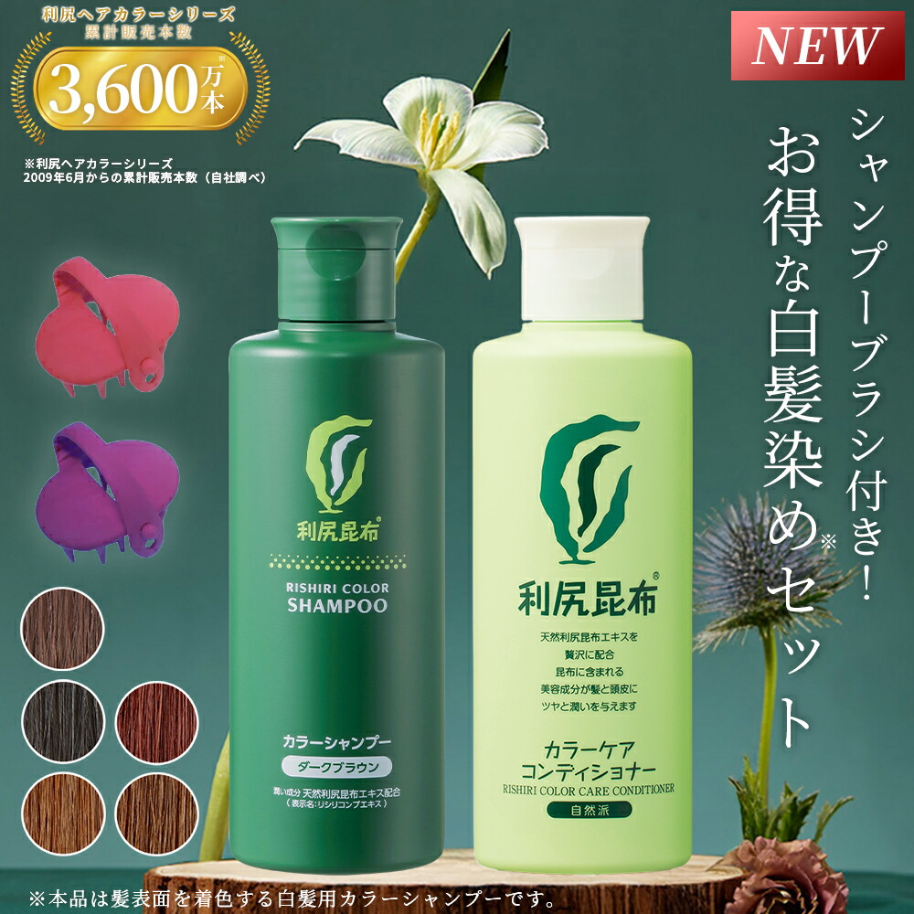 利尻昆布 ヘアカラー トリートメント 200g 4個 楽天市場】白髪用 利尻ヘアカラートリートメント 200g【毛染めブラシ
