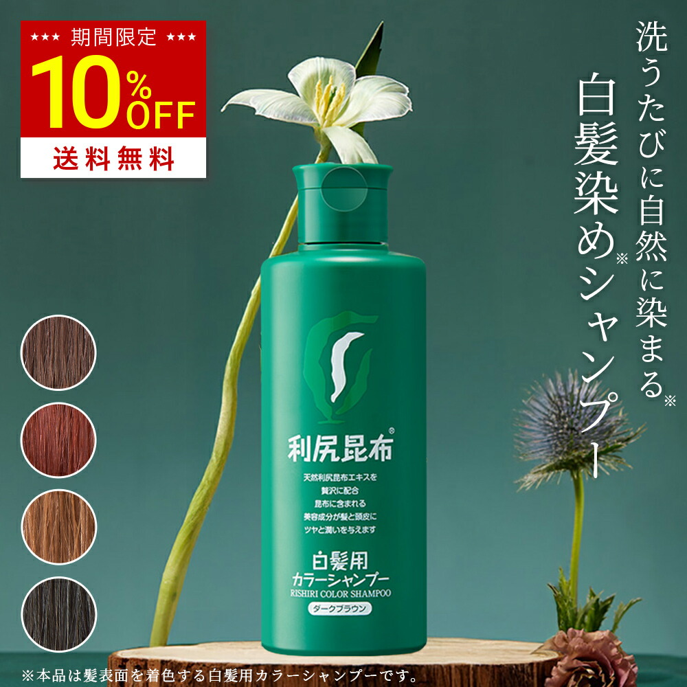 【大容量500ml】白髪用カラーシャンプーセット ミネラルイオンブラシ 利尻昆布 楽天市場】【定期購入ポイント10倍】白髪用 利尻カラー