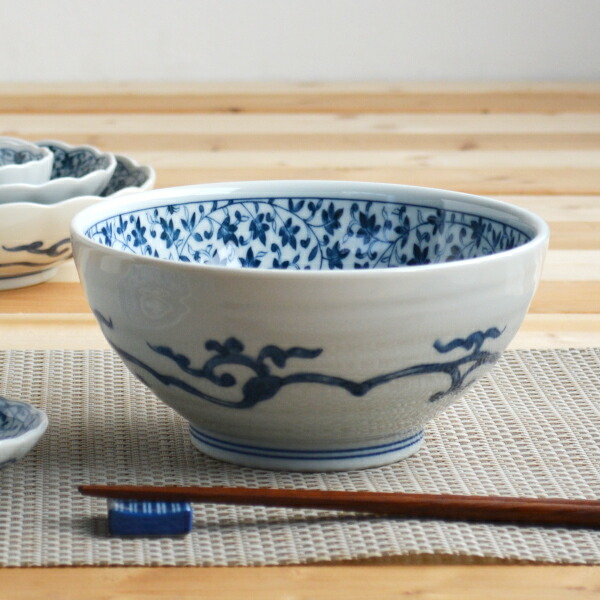 楽天市場】美濃焼 和食器 古伊万里唐草 大皿 23cm パスタ 染