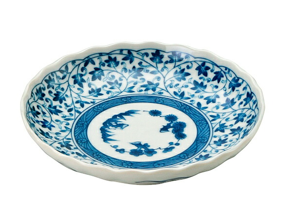 【和食器】古伊万里　花唐草染付　小鉢　膾皿 楽天市場】美濃焼 和食器 古伊万里唐草 大皿 23cm パスタ 染