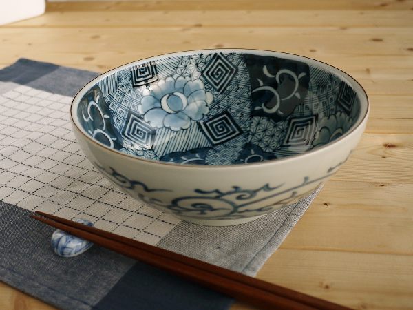 楽天市場】美濃焼 染付ラーメン鉢 19センチ美濃焼 63ラーメン