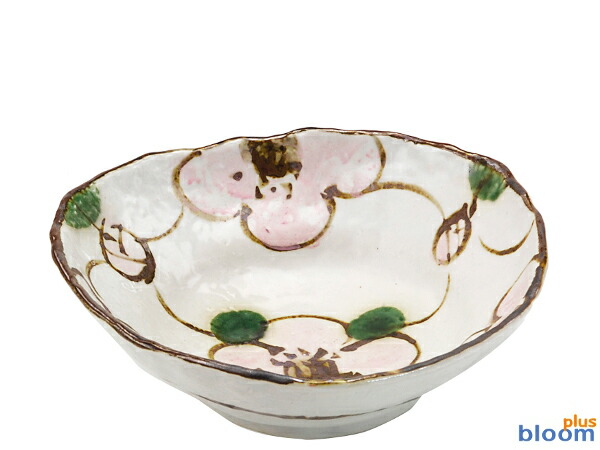 楽天市場】美濃焼 手描き織部間取花片口大鉢【24.5x21cm】【Bowl,made