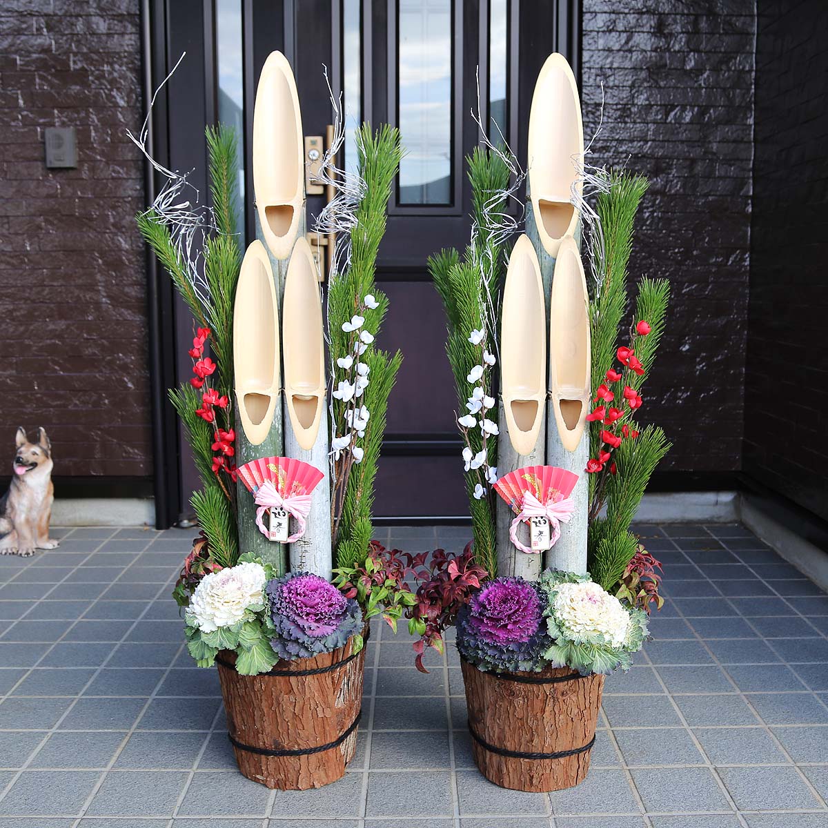 楽天市場】迎春用門松 120-K 120cm お飾り お正月 門松 一対(2