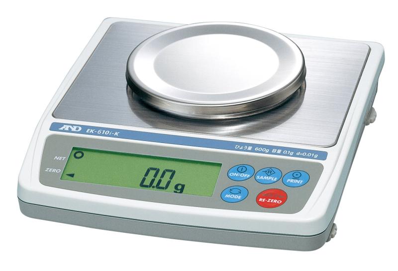 A&D 検定付きパーソナル天びん EK-610i-K ひょう量:600g 最小表示:0.1g(使用範囲:0.2~600g) 皿寸法:φ110mm