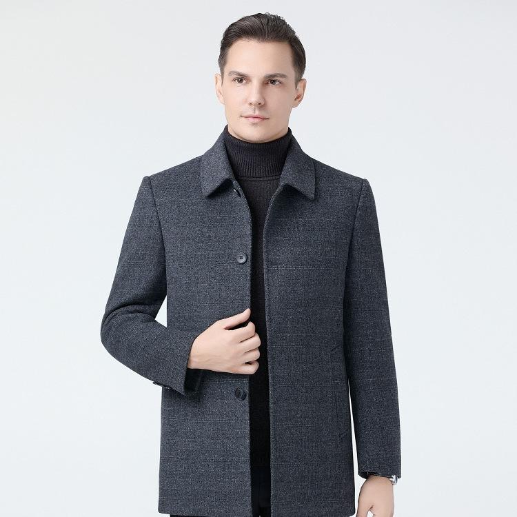 コート メンズ 高級感 カシミヤ ウール混 厚手防寒 秋冬 シングルブレスト テーラードカラー 無地 ビジネス カジュアル 取り外し可能ライナー 上品 紳士向け シワ防止｜bloomelier