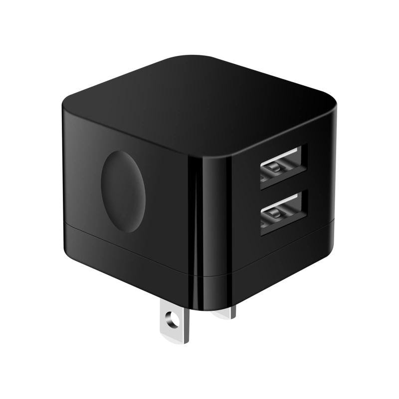 楽天市場】キューブ型 USB充電器 2ポート USB コンセント