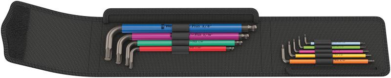 Wera(ヴェラ) 3950/9つづき物 Hex-Plus in大きさ マルチ色合い L足懸かり 六角棒鍵仕掛ける